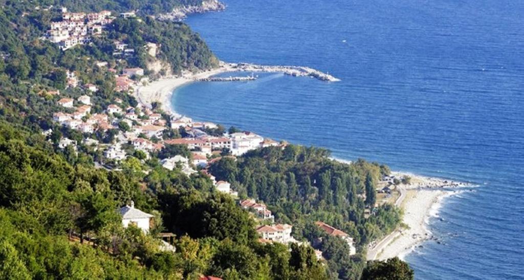 Prasino - Galazio Aparthotel Mouresi Bagian luar foto