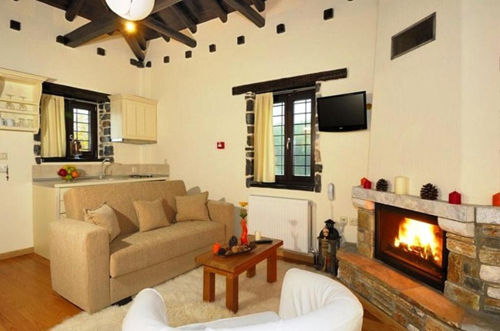 Prasino - Galazio Aparthotel Mouresi Bagian luar foto